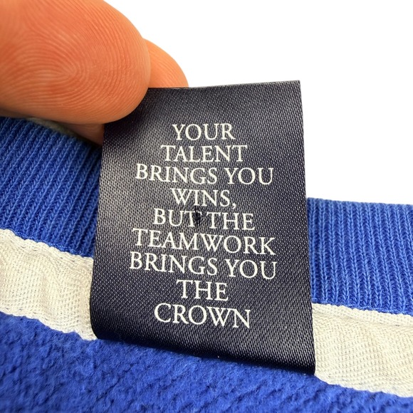 Applebum Menswear Michael Jordan Dunk Graphic Crewneck Sweatshirt Blue Large - Picture 7 of 10